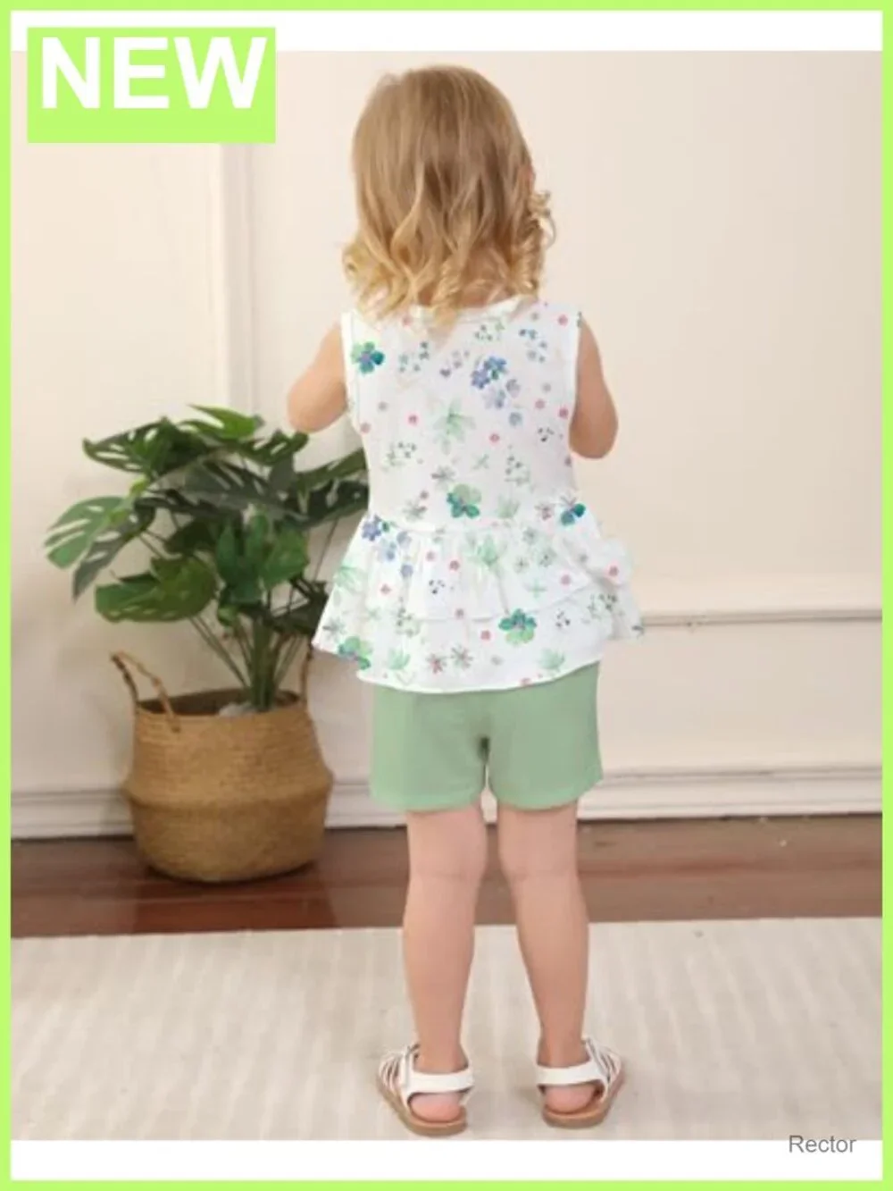 Toddler Girl 2-Piece Outfit Set Sleeveless Tank Top & Shorts